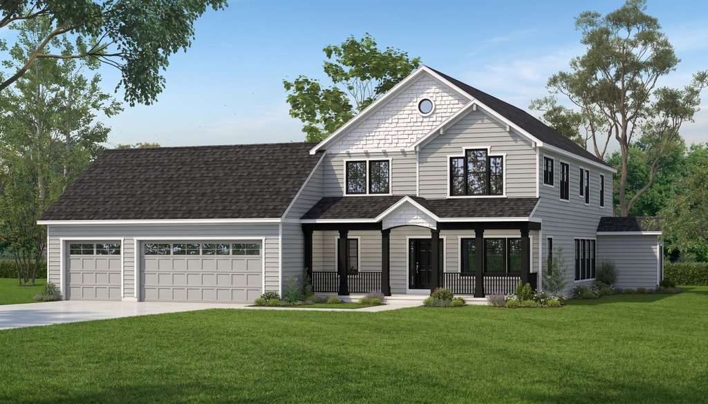 Exterior - Front Elevation 2 for Farmhouse House Plan #1057-47 - 4 bed, 2.5 bath
