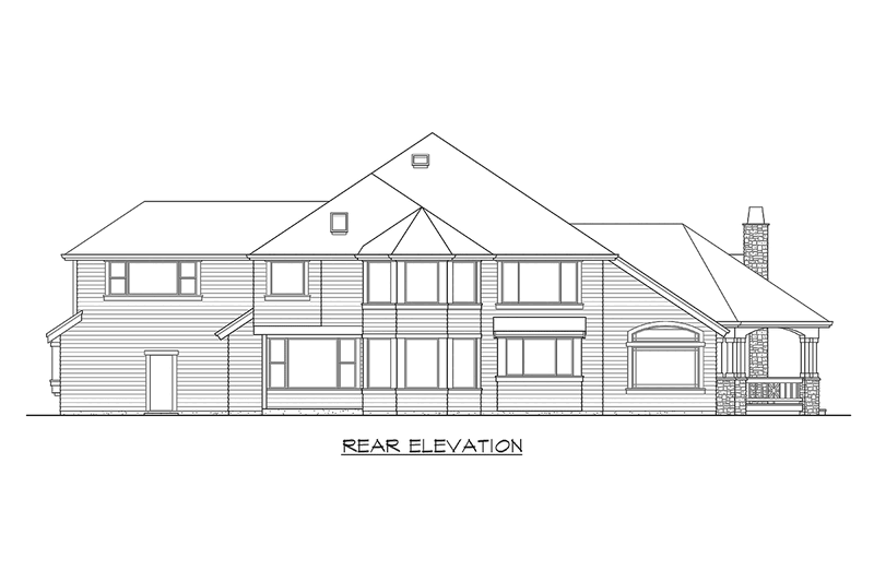 Dream House Plan - Exterior - Other Elevation 3 for Craftsman House Plan #132-162 - 4 bed, 3.5 bath