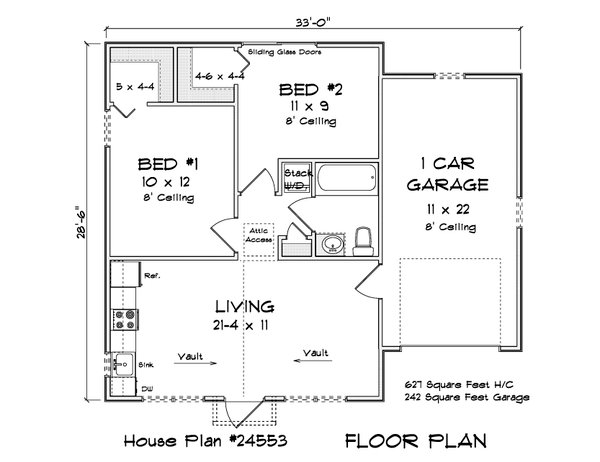 House Blueprint - Cottage Floor Plan - Main Floor Plan #513-2346