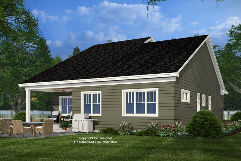 Home Plan - Exterior - Rear Elevation for Farmhouse House Plan #51-1555 - 4 bed, 4.5 bath