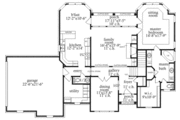 European Style House Plan - 3 Beds 2.5 Baths 2519 Sq/Ft Plan #69-185 
