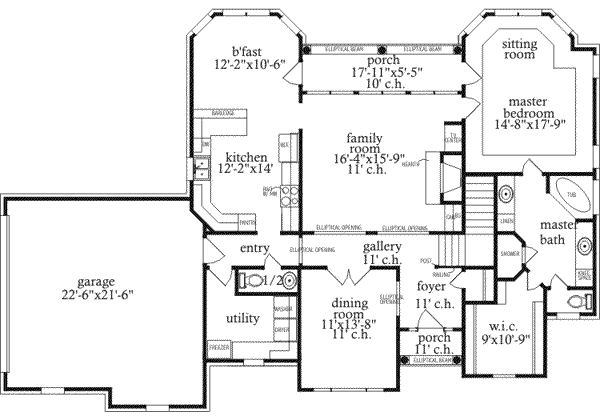 European Floor Plan - Main Floor Plan #69-185