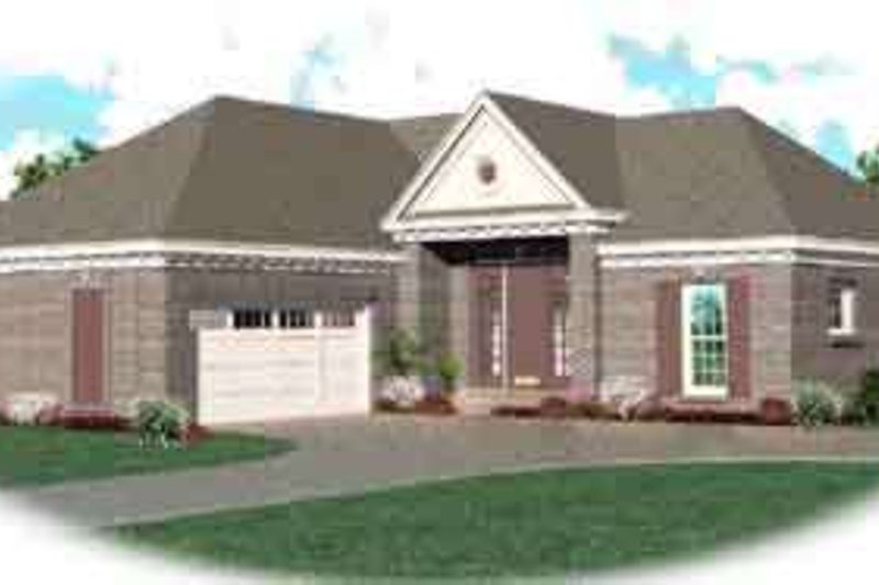 Traditional Style House Plan - 3 Beds 2 Baths 1348 Sq/Ft Plan #81-482