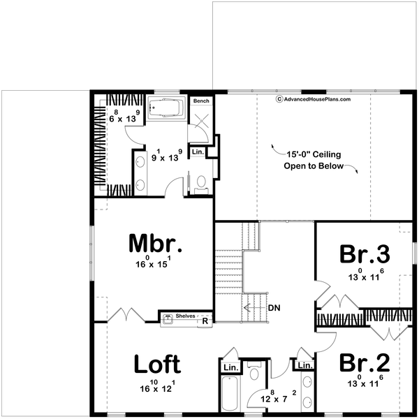 Home Plan - Barndominium Floor Plan - Upper Floor Plan #455-625