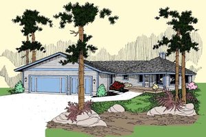 Modern Exterior - Front Elevation Plan #60-562