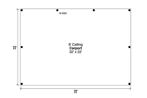 Floor Plan - Main Floor for Traditional House Plan #124-1322, 0 bath