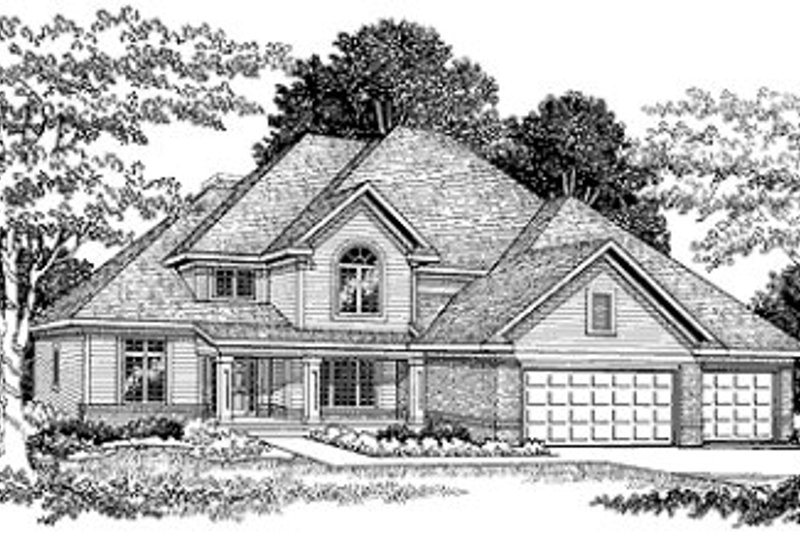 Architectural House Design - Traditional Exterior - Front Elevation Plan #70-454