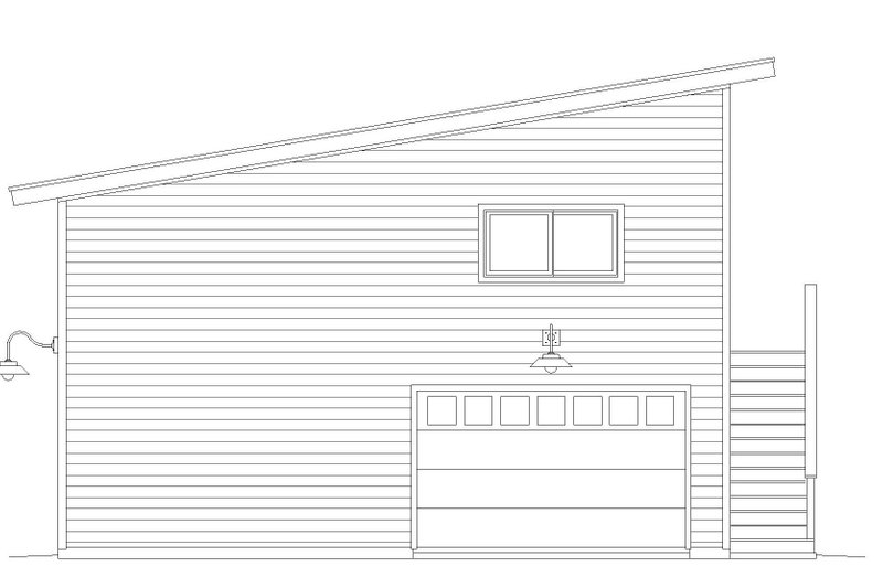 Architectural House Design - Exterior - Rear Elevation for Contemporary House Plan #932-238, 1 bath
