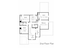Floor Plan - Upper Floor House Plan #329-372 - 5 bed, 3.5 bath