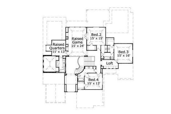 Floor Plan - Upper Floor for Traditional House Plan #411-384 - 5 bed, 4.5 bath