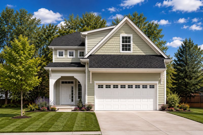 Exterior - Front Elevation 2 for European House Plan #20-1693 - 4 bed, 3 bath