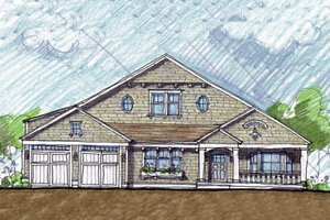 Colonial Exterior - Front Elevation Plan #440-3