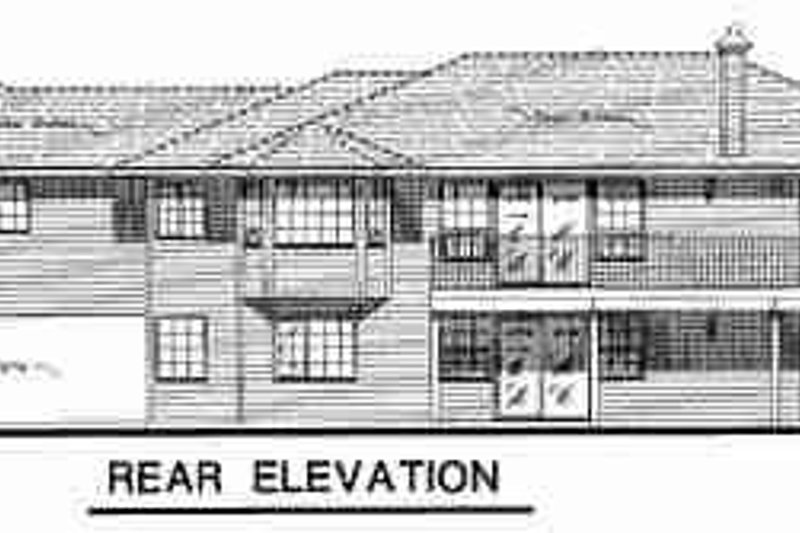 House Plan Design - Exterior - Rear Elevation for Traditional House Plan #18-9119 - 2 bed, 2 bath