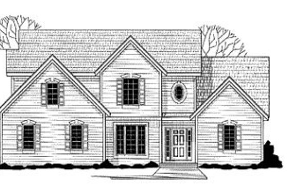 Exterior - Front Elevation for Traditional House Plan #67-141 - 4 bed, 3 bath