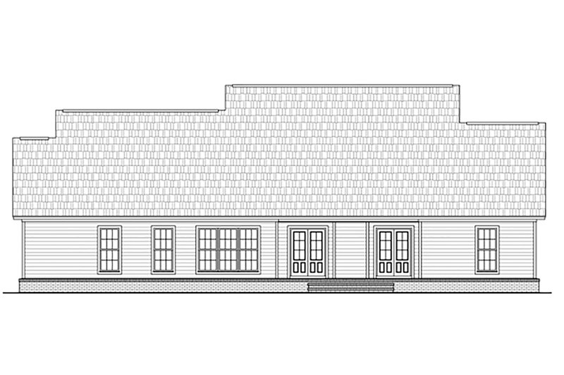 Home Plan - Exterior - Rear Elevation for Colonial House Plan #21-376 - 4 bed, 2.5 bath