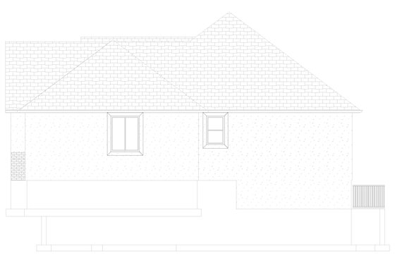 Exterior - Other Elevation 3 for Traditional House Plan #1060-67 - 3 bed, 2 bath