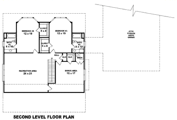 Country Floor Plan - Upper Floor Plan #81-13710