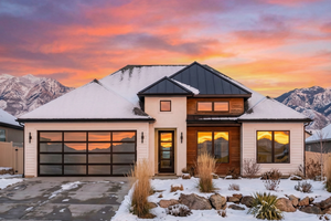 Exterior - Front Elevation 3 for Prairie House Plan #1096-115 - 3 bed, 2 bath