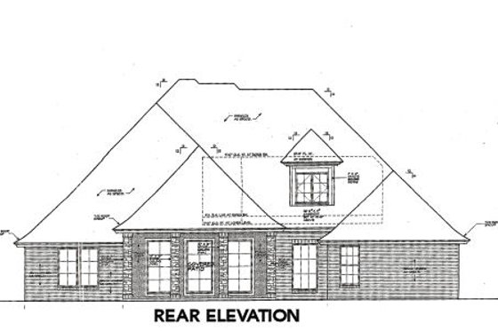 Exterior - Rear Elevation for Tudor House Plan #310-659 - 3 bed, 2.5 bath