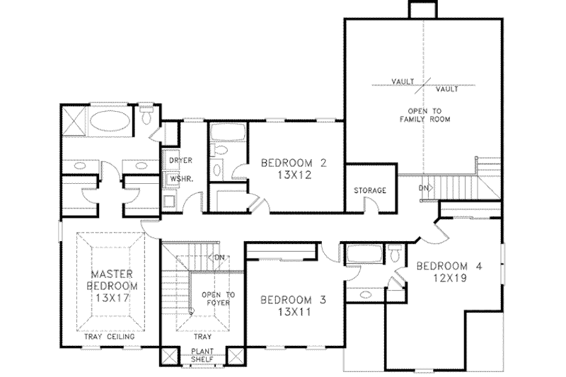 Home Plan - Floor Plan - Upper Floor for European House Plan #56-215 - 5 bed, 4 bath