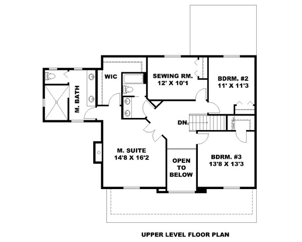 House Design - Traditional Floor Plan - Upper Floor Plan #117-939