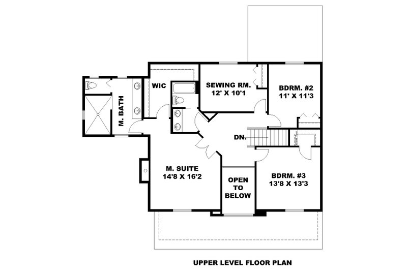 House Plan Design - Floor Plan - Upper Floor for Traditional House Plan #117-939 - 5 bed, 2.5 bath