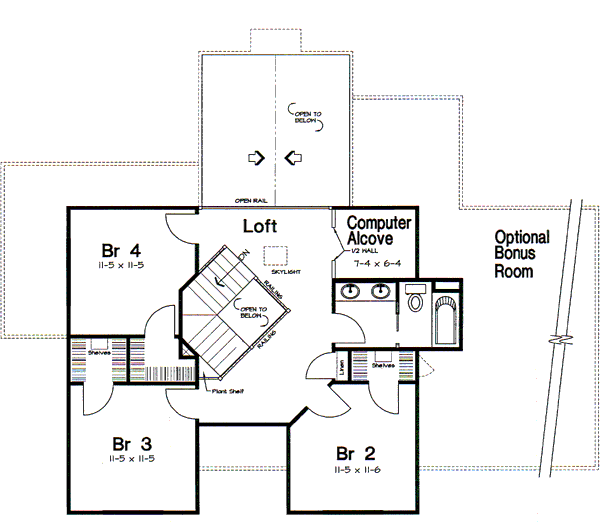 Victorian Floor Plan - Upper Floor Plan #312-617