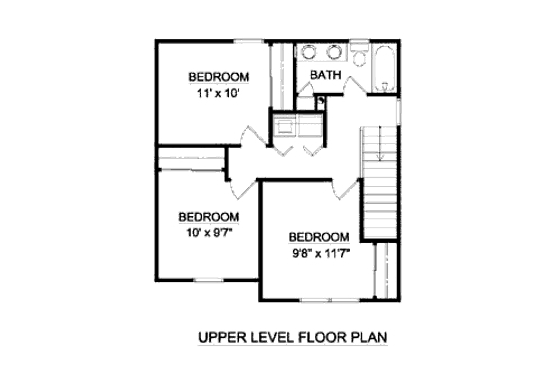 Floor Plan - Upper Floor for Country House Plan #116-247 - 4 bed, 2.5 bath