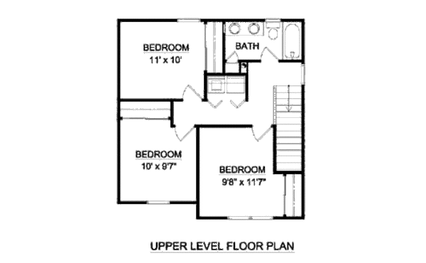 Country Floor Plan - Upper Floor Plan #116-247