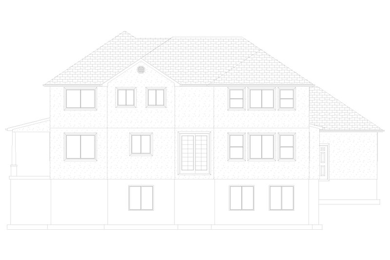 House Blueprint - Exterior - Rear Elevation 3 for Traditional House Plan #1060-135 - 4 bed, 2.5 bath