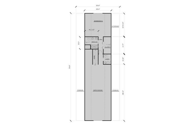 Dream House Plan - Floor Plan - Upper Floor for Traditional House Plan #123-123 - 4 bed, 3.5 bath
