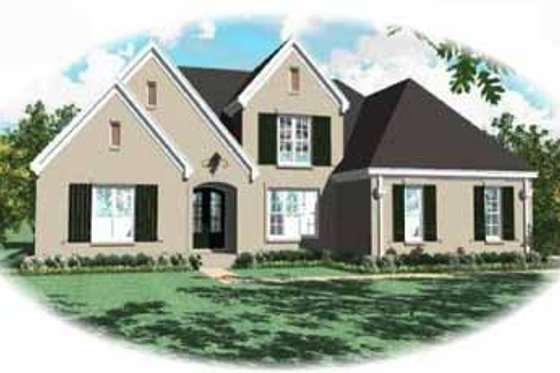 Exterior - Front Elevation for Traditional House Plan #81-376 - 4 bed, 2.5 bath