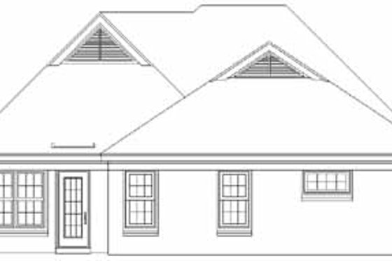 Exterior - Rear Elevation for Traditional House Plan #81-782 - 3 bed, 2 bath