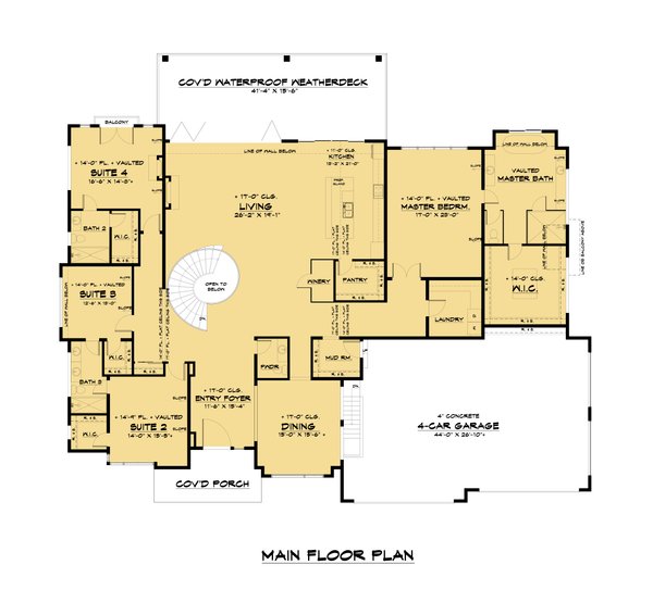 Dream House Plan - Contemporary Floor Plan - Main Floor Plan #1066-112
