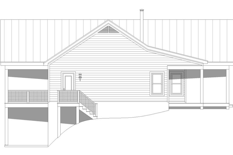 House Blueprint - Exterior - Other Elevation for Traditional House Plan #932-499 - 2 bed, 2 bath