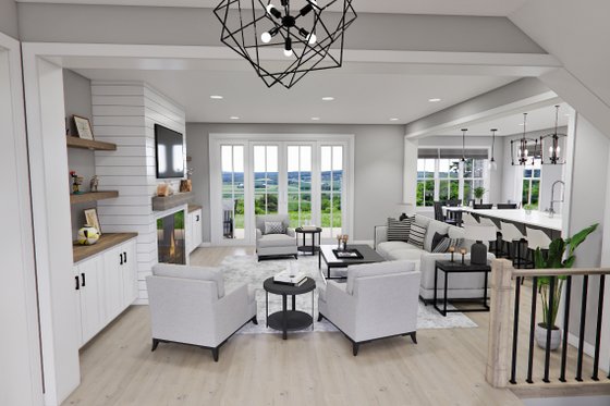 Interior - Family Room 2 for Craftsman House Plan #51-1300 - 3 bed, 3.5 bath
