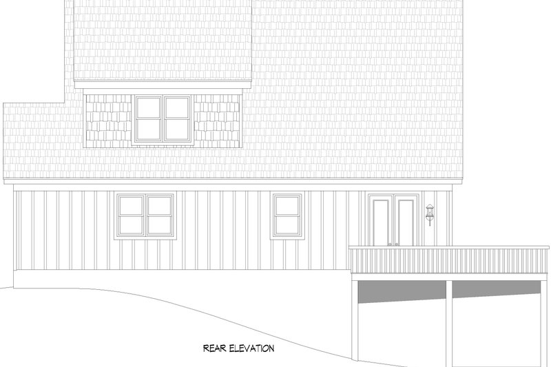Architectural House Design - Exterior - Rear Elevation for Country House Plan #932-1100 - 3 bed, 3.5 bath