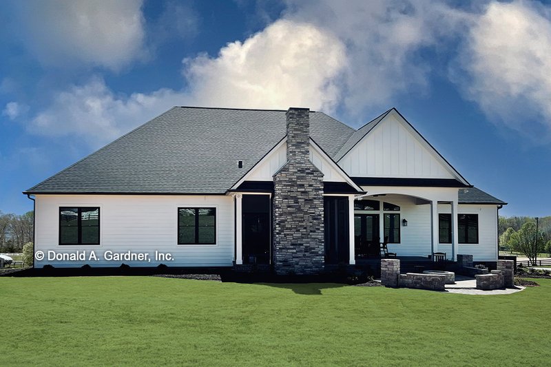 Dream House Plan - Exterior - Rear Elevation for European House Plan #929-939 - 4 bed, 3 bath