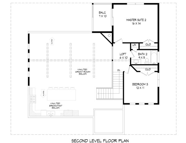 House Design - Southern Floor Plan - Upper Floor Plan #932-790