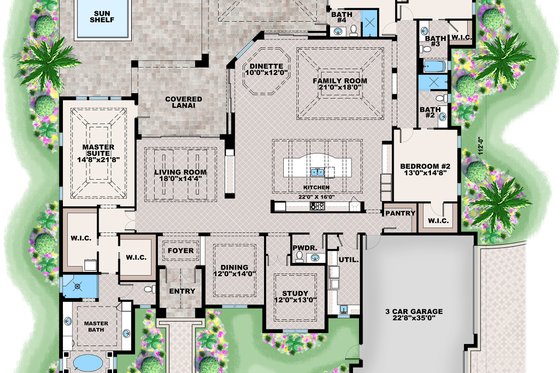 Exterior - Front Elevation 3 for Beach House Plan #1083-3 - 4 bed, 4.5 bath
