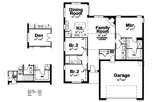 Traditional Floor Plan - Main Floor Plan #20-1519
