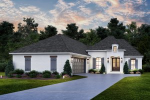 European Exterior - Front Elevation Plan #430-90