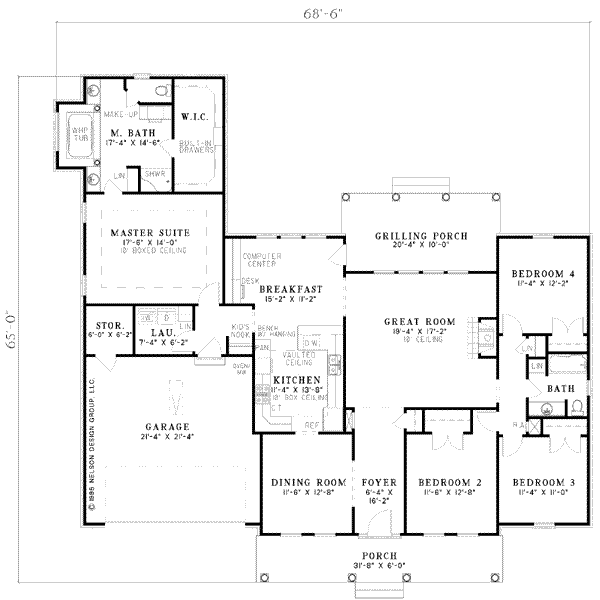 Country Floor Plan - Main Floor Plan #17-446