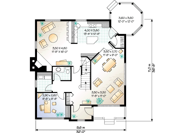 Home Plan - Country Floor Plan - Main Floor Plan #23-213