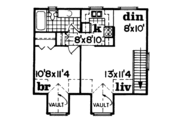 Country Style House Plan - 1 Beds 1 Baths 1380 Sq/Ft Plan #47-511 