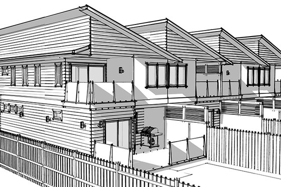Exterior - Other Elevation 2 for Contemporary House Plan #1101-36 - 10 bed, 8 bath