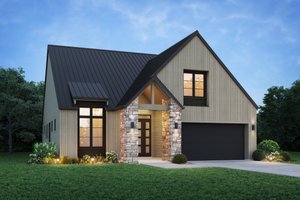 Architectural House Design - Exterior - Front Elevation for Contemporary House Plan #48-1174 - 3 bed, 2 bath