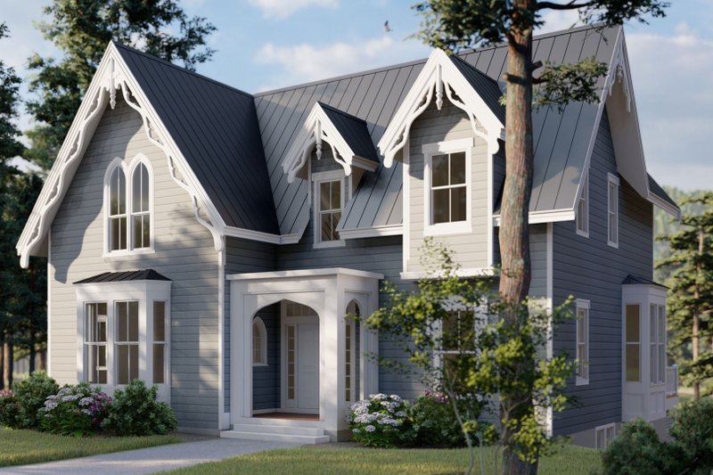 House Plan Design - Exterior - Front Elevation 3 for Farmhouse House Plan #1079-5 - 4 bed, 2.5 bath