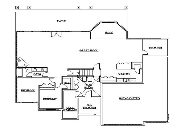 Dream House Plan - European Floor Plan - Lower Floor Plan #5-361
