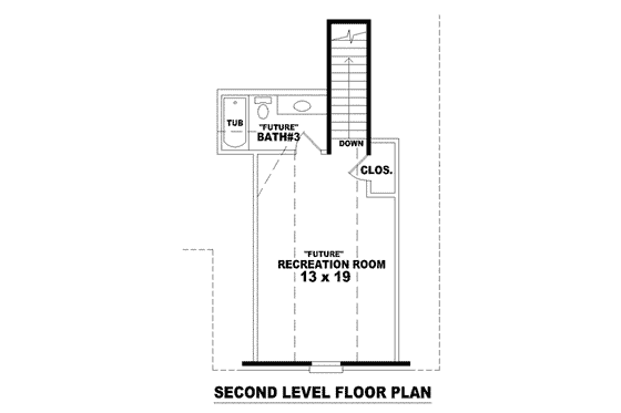 Floor Plan - Other Floor for European House Plan #81-1549 - 3 bed, 2 bath